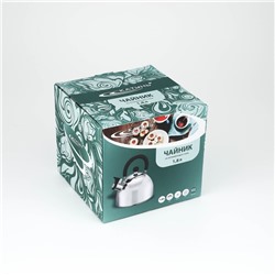 Чайник, 1.8 л, со свистком, капсульное дно, индукция, нержавеющая сталь