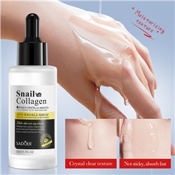 Увлажняющая сыворотка против морщин с экстрактом улитки и коллагеном SADOER, 50 мл