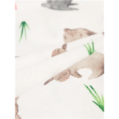 Скатерть пасхальная Доляна Fluffy bunnies, 110×144 см, 100% хлопок, 164 г/м²