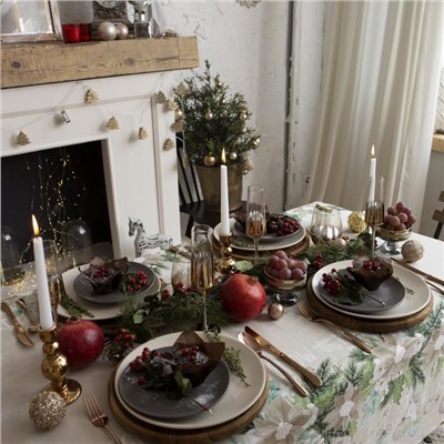 Скатерть новогодняя «Этель» Beautiful Сhristmas 149×180 см с ГМВО, 100% хлопок, 190 г/м²