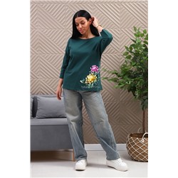 Женская туника 29537 / изумрудный