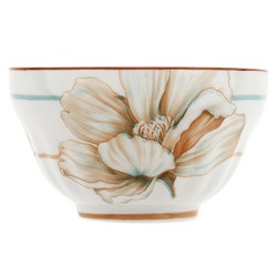 "Блуминг флауэрс (Blooming flowers)" Пиала фарфоровая 380мл, д11,5х6,7см, с деколью, отводка (Китай)