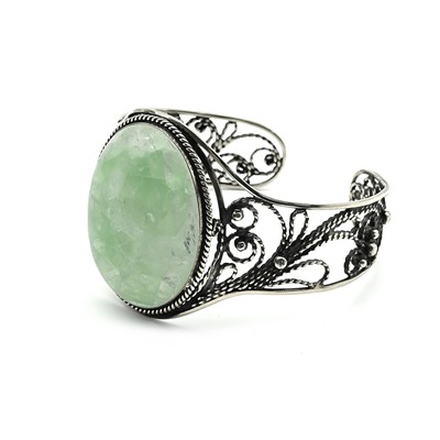 Браслет с флюоритом "Овал", 19,5см.