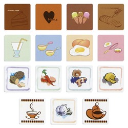 Набор стикеров 5 шт "Кухня" (7*7 см), mix