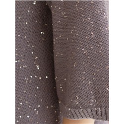 Платье вязаное из хлопковой пряжи с пайетками