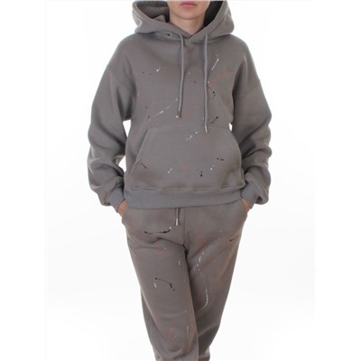 006 GRAY Костюм спортивный зимний женский (95% хлопок, 5% полиэстер)