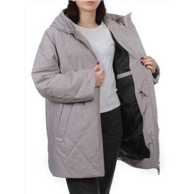 25051 GRAY BEIGE Куртка демисезонная женская (100 гр. холлофайбер)