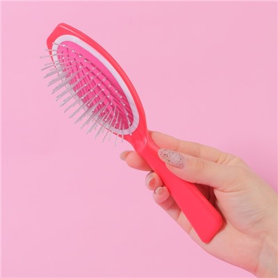 Расчёска массажная, 20×5 см, цвет МИКС
