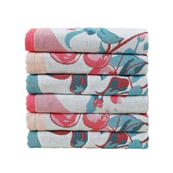 Cotton gauze cartoon scarf, soft children's strap for early age for face washing, 34×40cm