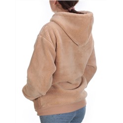 109 BEIGE Худи женское Тедди на флисе