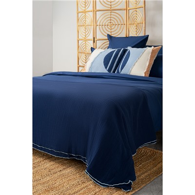 Набор из двух наволочек темно-синего цвета из органического стираного хлопка из коллекции Essential, 70х70 см