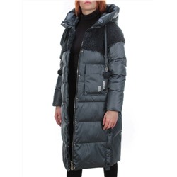 Y21636 GRAY/BLUE Пальто женское зимнее MEIYEE (200 гр. холлофайбера)