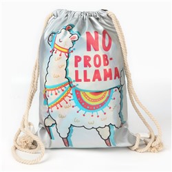 Мешок для обуви NO PROB-LLAMA, искусственная кожа, 26×37 см