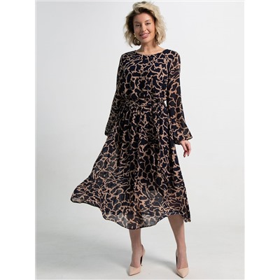 Платье Идиллия (сине-бежевое) П15379-16М