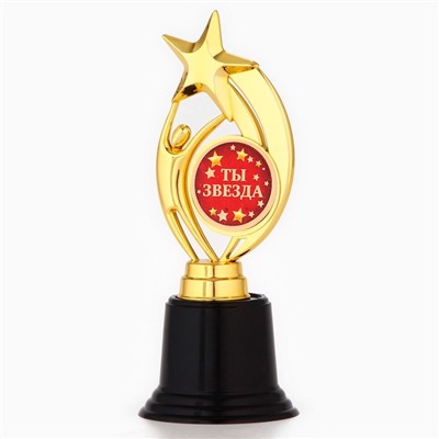 Кубок наградная фигура: звезда «Ты звезда» золото, пластик, 18.5 см