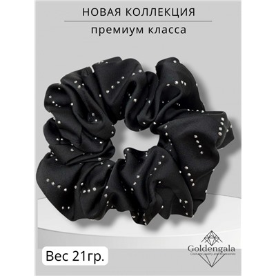 Резинка для волос объемная шелковая со стразами Арт:Р2/002