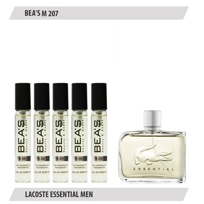 Парфюмерный набор BEAS Lacoste Essential Men 5*5 ml M207, Парфюмерный набор Beas M207 создан по мотивам аромата Lacoste Essential