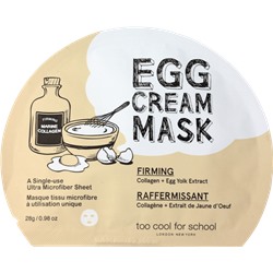 too cool for school EGG Cream Mask Firming TuchMaske Маска для лица, 1 шт.