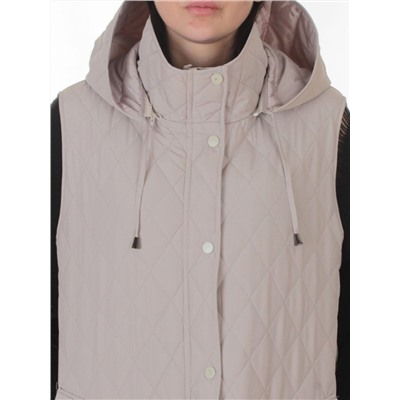 A-606 GRAY/BEIGE Жилет утепленный женский (50 гр. синтепон)