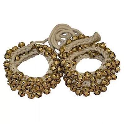 Браслеты Гунгру (1,6 см), Ghungroo White Cotton String, произв. UAPAN