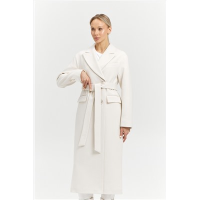 Пальто женское демисезонное 26102 (молочный/рубчик)