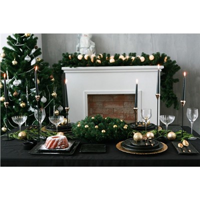 Блюдо для подачи Magistro Pietra lunare, d=22 см, фарфор, чёрное