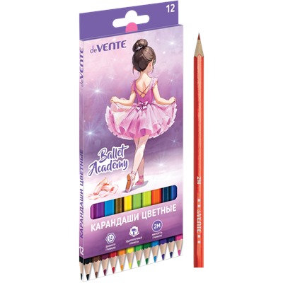 Карандаши 12цв 2М "deVENTE. Ballet Academy" 2,8мм шестигранные 5022535/12/Китай