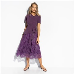 Костюм с юбкой нарядный, Больше чем стиль (2 в 1, фиолетовый)