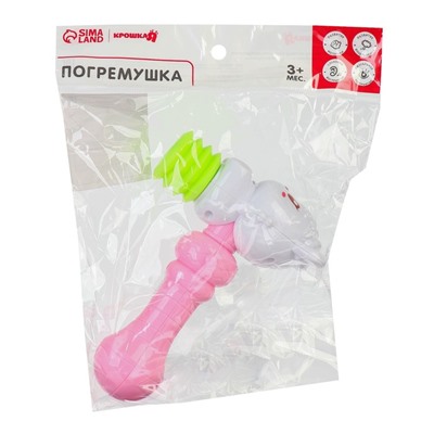 Погремушка - пищалка «Белочка - молоточек», цвет МИКС