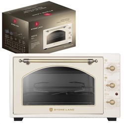 Электрическая печь STONELAND SLO-4201С Объем рабочей камеры 42 л, мощность 1600 Вт,цвет: кремовый