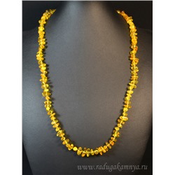 Бусы из янтаря крошка медовый, 60см