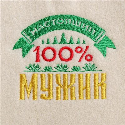 Шапка с вышивкой «100% мужик»