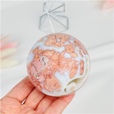 Радуга Самоцветов Шар из розового цветочного Агата