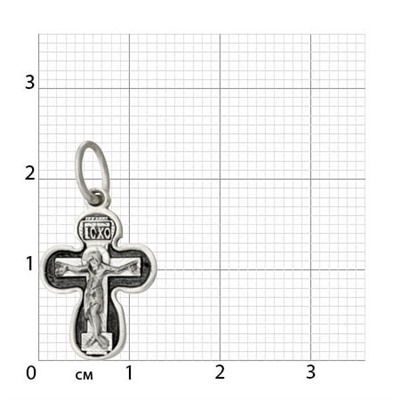 Крест из серебра литье частичное чернение