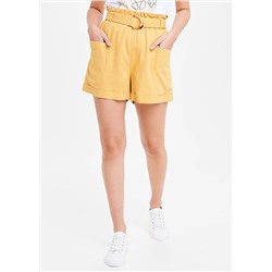 High Waist Buckle Belt Shorts