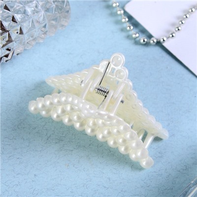 Крабик для волос «Бусины», треугольник, 6 см, МИКС