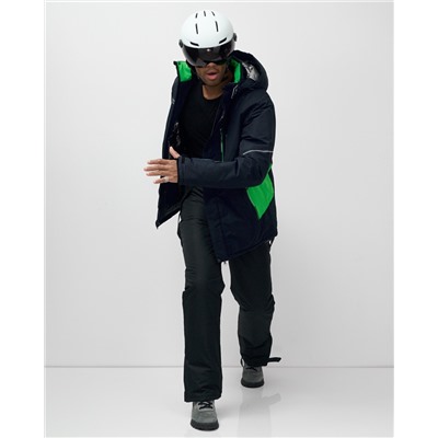 Горнолыжный костюм мужской зимний зеленого цвета 07715Z