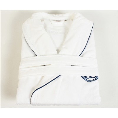 Халат Велюровый Мужской (XXL) Route Beyaz Bay XXlarge Bornoz- EcoCotton