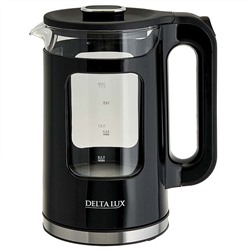 Чайник электрический 2200 Вт, 1,7 л DELTA LUX DE-1017 черный