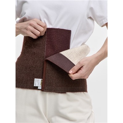 Пояс эластичный согревающий «Зима+Лето» из верблюжьей шерсти и хлопка на липучке