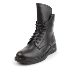 04-M3-830 BLACK Ботинки зимние женские (натуральная кожа, натуральный мех)
