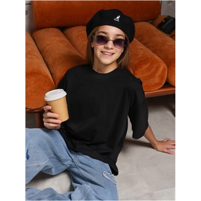 Футболка "Базовая" Черный Девочка