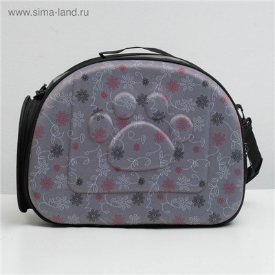 Складная сумка-переноска с отдельным входом, материал EVA, 43.5×28×33 см, серая