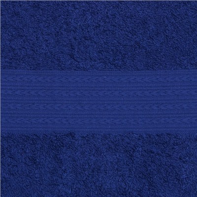 Полотенце махровое с бордюром 70х140 см, DARK BLUE, хлопок 100%, 440г/м2