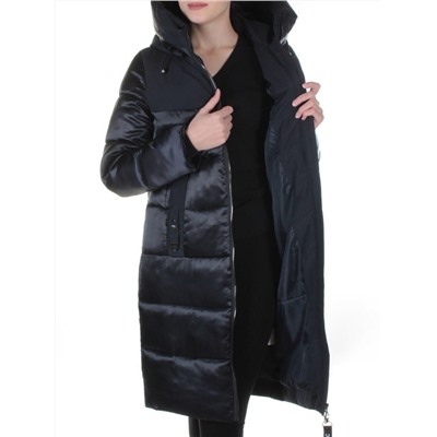 2235 BLACK Пальто стеганое зимнее Qirikui