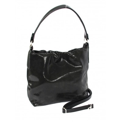 Сумка женская натуральная кожа ADEL-296 (отделка ИСК/КОЖА),  1 отд/плеч рем,  черная точка mpl 261020