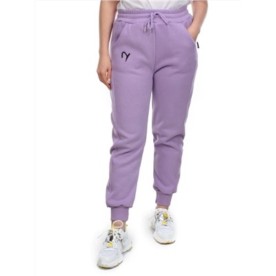 03 LILAC Брюки спортивные женские на флисе (100% хлопок) 7986