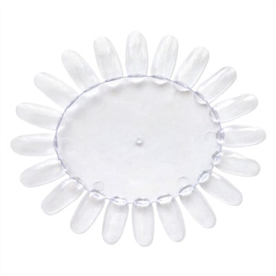 Kristaller Палитра-ромашка для лаков и гель-лаков, прозрачная, 20 цветов