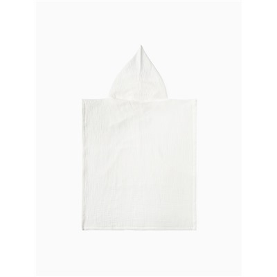 Пончо муслиновое детское LoveLife, 56×70 см, 100% хлопок, 120 г/м², белое