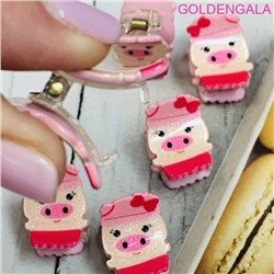 Крабики для волос детские 6 шт 2,5 см КР27 тип 2